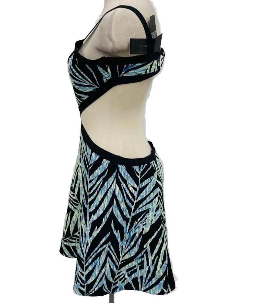 NWT BCBGMaxAzria Asymmetric Jersey Mini Dress size L - Picture 6 of 9